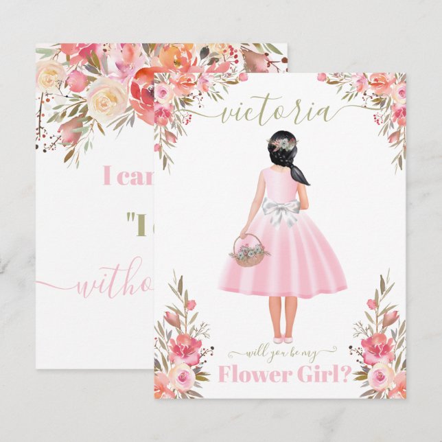 Will you be my Flower girl Invitation (Front/Back)