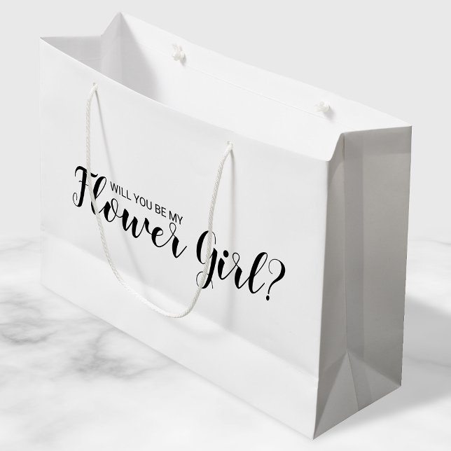 Will You Be My Flower Girl? Modern Proposal Large Gift Bag (Creator Uploaded)