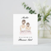 Will you be my flower girl photo proposal Card (Standing Front)