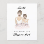 Will you be my flower girl photo proposal Card (Front)