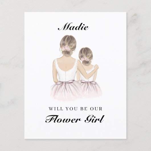 Will you be my flower girl photo proposal Card (Front)