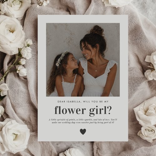 Will You Be My Flower Girl Photo Proposal Invitation