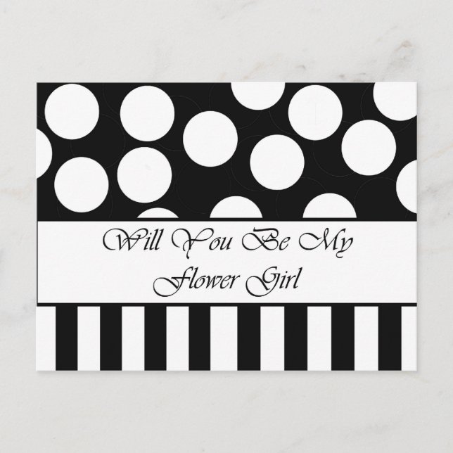 Will You Be My Flower Girl Postcard (Front)