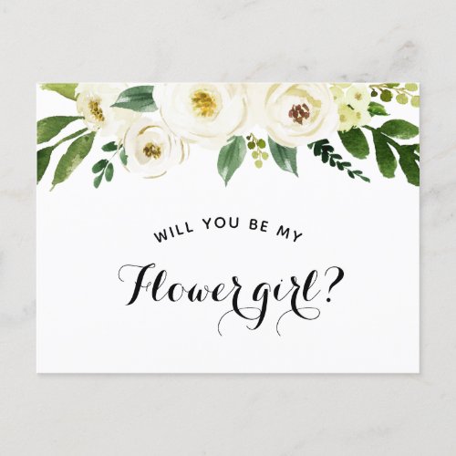 Will You Be My Flower Girl Proposal Announcement Postcard