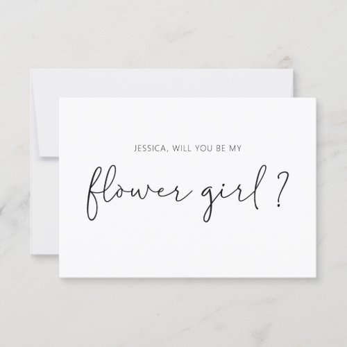 Will You Be My Flower Girl Proposal Card