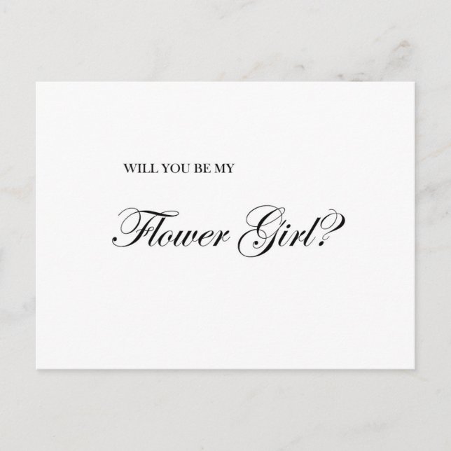 Will You Be My Flower Girl Proposal Card (Front)