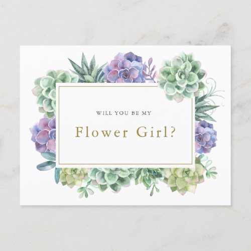 Will you be my flower girl proposal card