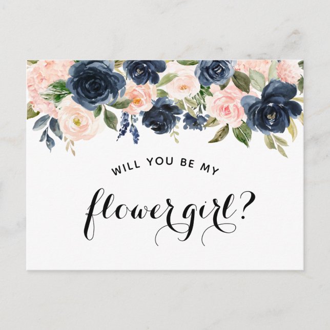 "Will you be my flower girl?" proposal card (Front)