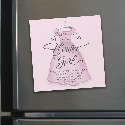 Will you be my Flower Girl Proposal Custom Magnet