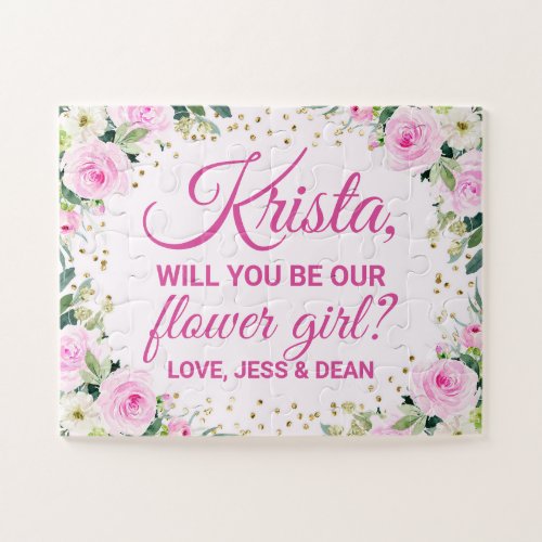 Will You Be My Flower Girl Proposal Jigsaw Puzzle