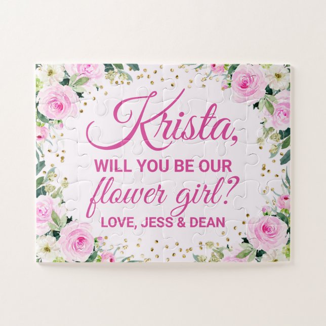 Will You Be My Flower Girl Proposal Jigsaw Puzzle (Horizontal)