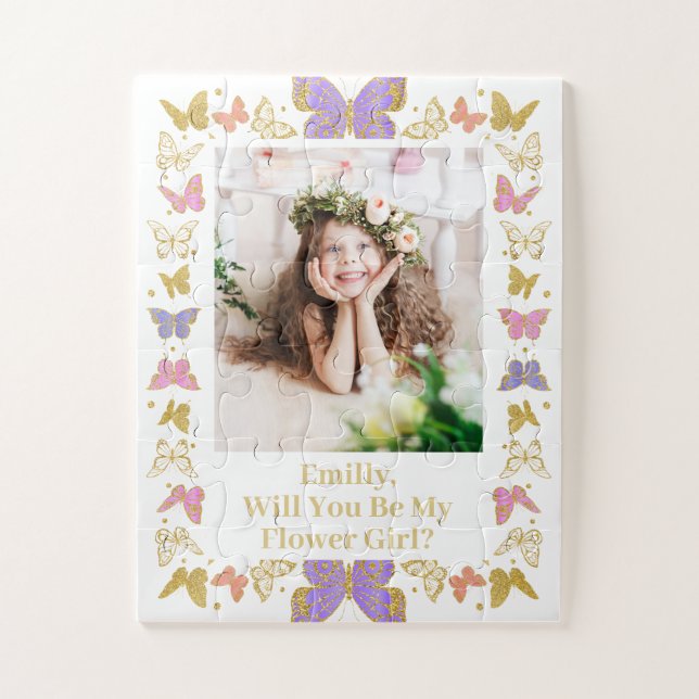 Will You Be My Flower Girl Proposal Jigsaw Puzzle (Vertical)