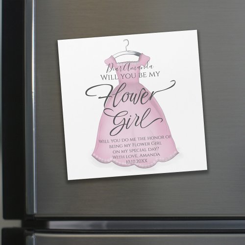 Will you be my Flower Girl Proposal Magnetic