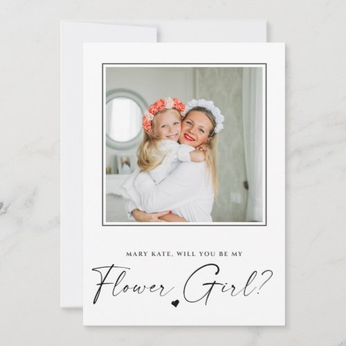 Will You Be My flower Girl Proposal Photo Card