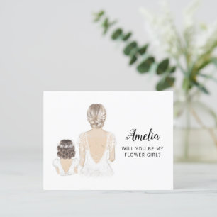 Will You Be My Flower Girl Proposal Postcard