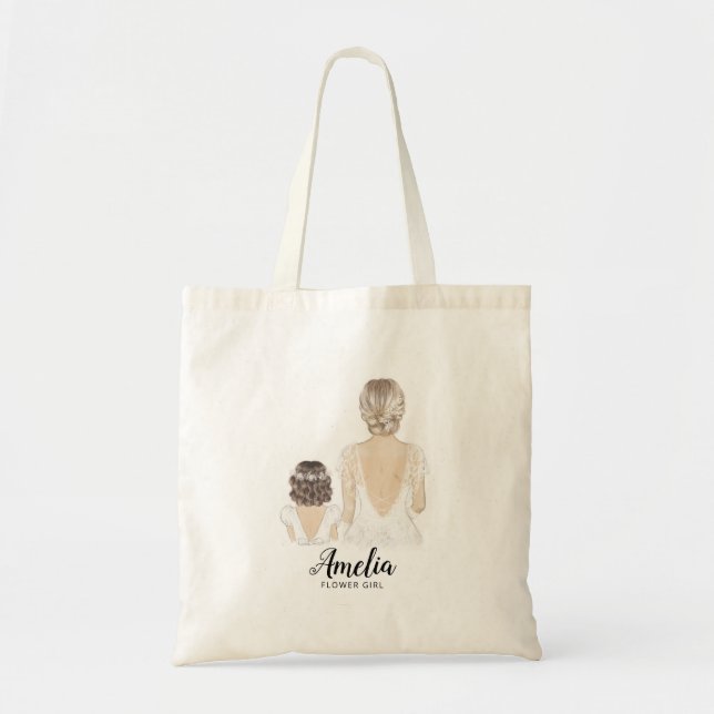 Will You Be My Flower girl Proposal Tote Bag (Front)