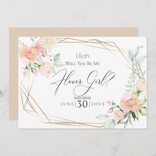 Will You Be My Flower Girl Spring Flowers Invitation