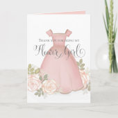 Will you be my Flower Girl Watercolor Blush Sweet Card (Front)