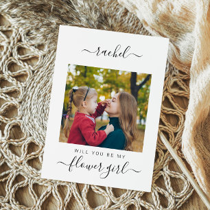 Will You Be My Flower Girl Wedding Party Proposal Card
