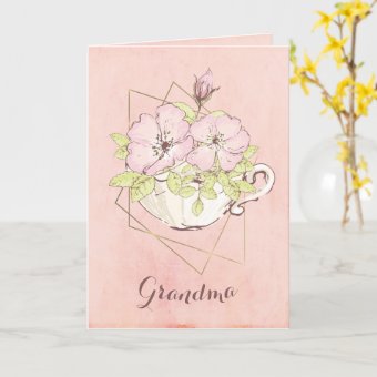 Will You Be My Flower Grandma Pretty Pink Wedding Card | Zazzle