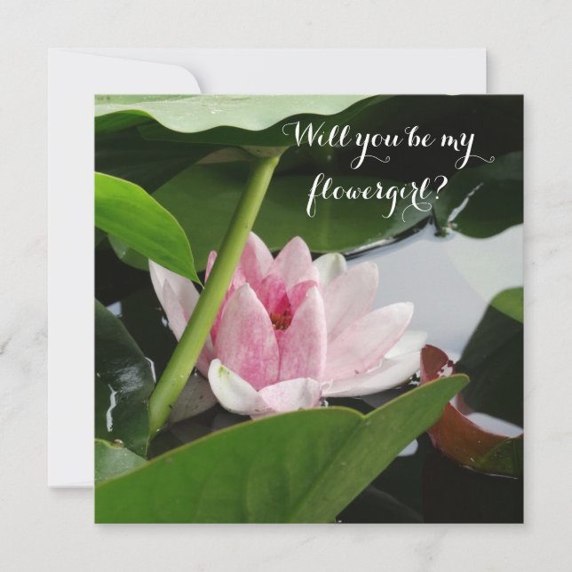 Will you be my flowergirl card, Lotus Invitation (Front)