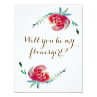 Will you be my flowergirl invitation postcard