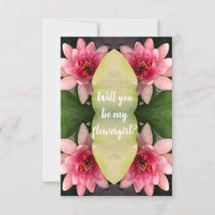 Will you be my flowergirl Pink Lotus Flowers Invitation
