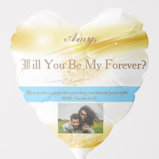Will You be My Forever? Engagement Expressions Balloon