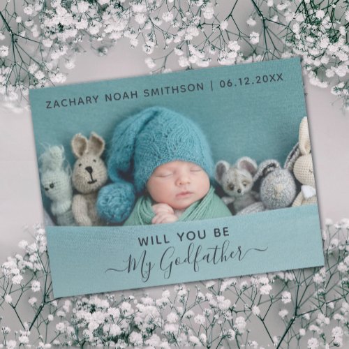 Will You Be My Godfather Classy Personalized Photo