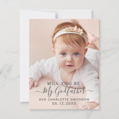 Will You Be My Godfather Classy Personalized Photo