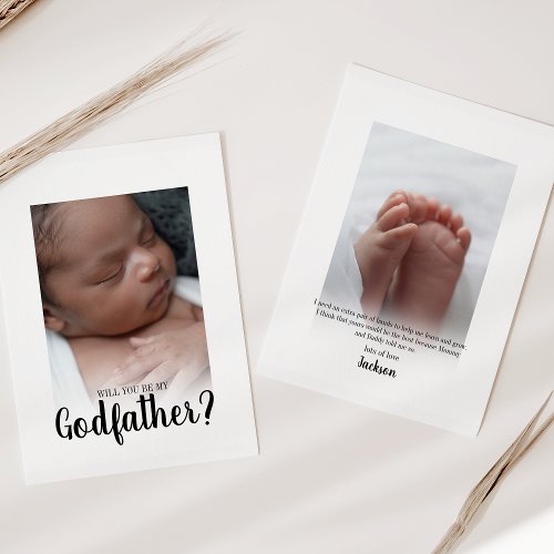 Will You Be My Godfather Flat Card