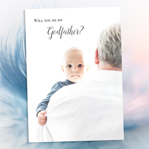 Will You Be My Godfather Full Photo Invitation