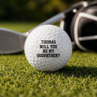 Will You Be My Godfather Godparent Proposal Golfer