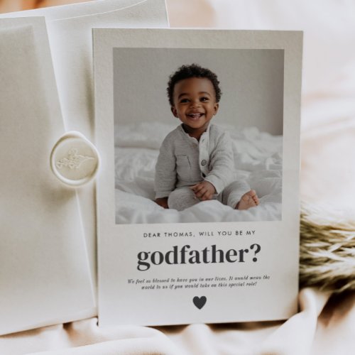 Will You Be My Godfather Photo Proposal Invitation