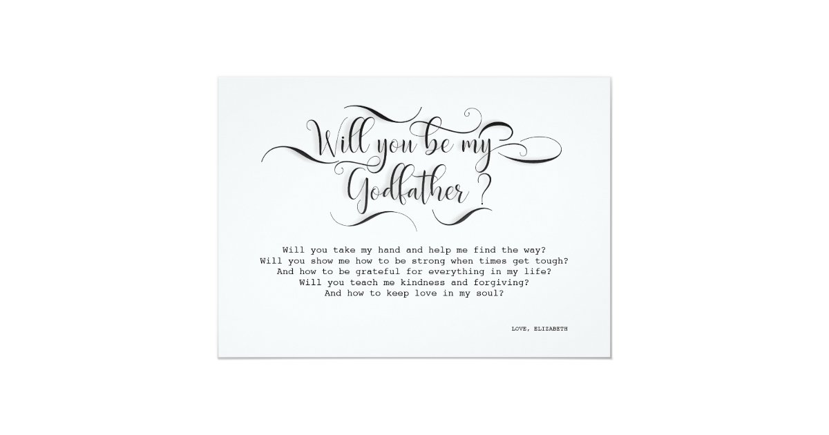 Will You Be My Godfather - Proposal Card | Zazzle.com