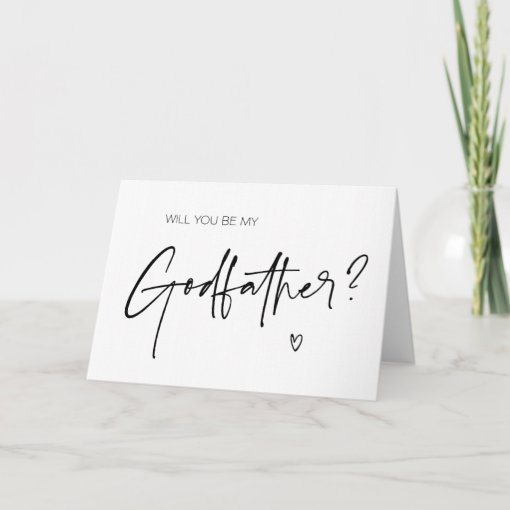 Will You Be My Godfather Proposal Godfather Card | Zazzle