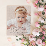 Will You Be My Godmother Classy Personalized Photo Jigsaw Puzzle at Zazzle