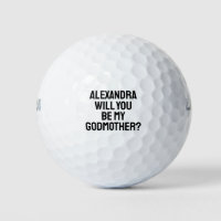 Will You Be My Godmother Godparent Proposal Golfer