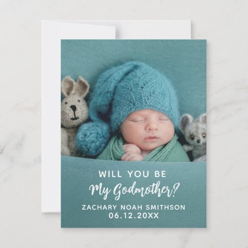 Will You Be My Godmother Lovely Personalized Photo