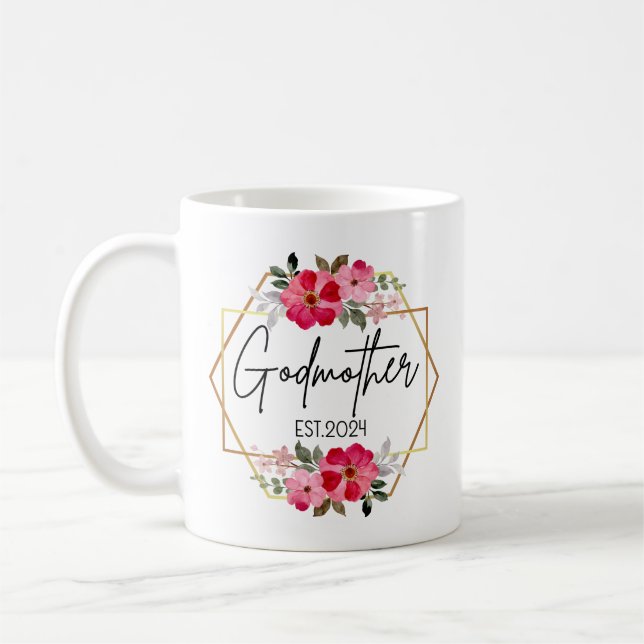 Will You Be My Godmother Proposal EST 2024 Mug (Left)