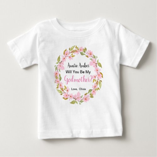 Will You Be My Godmother Proposal on Kids T_Shirt