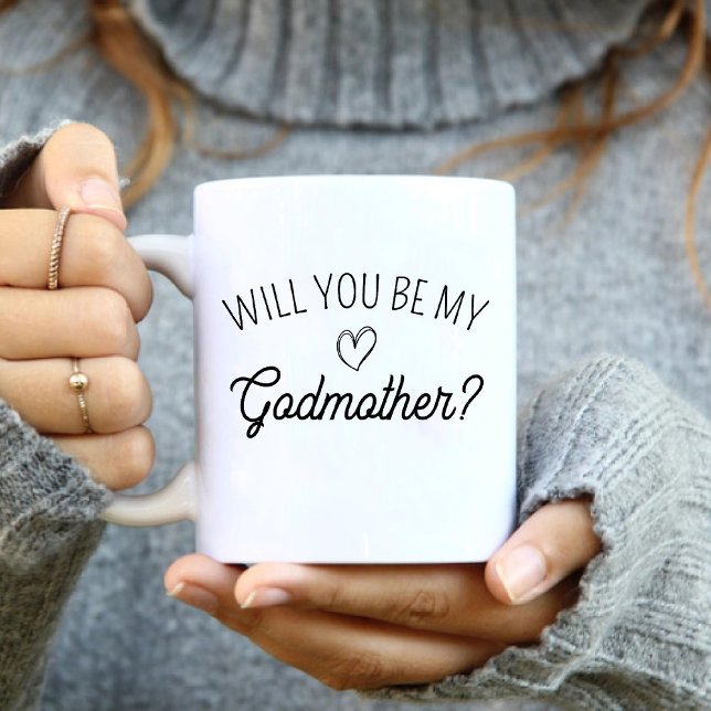 Will You Be My Godmother? Simple Baby Shower Coffee Mug (Will You Be My Godmother? Simple Baby Shower Coffee Mug)