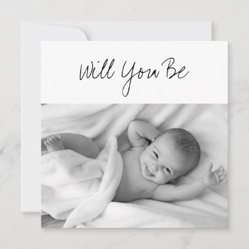 Will You be My GodParent Baby Photo Insert Card