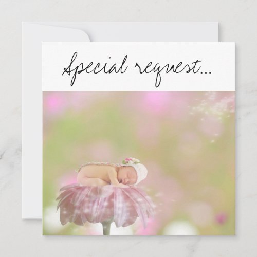 Will you be My Godparent Baby sleeping on a flower Card