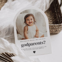 Will You Be My Godparents Arch Photo Proposal