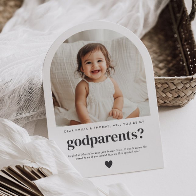 Will You Be My Godparents Arch Photo Proposal Invitation (Zazzle Will You Be My Godparents Arch Photo Proposal Invitation)