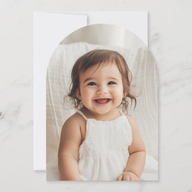 Will You Be My Godparents Arch Photo Proposal Invitation (Front)
