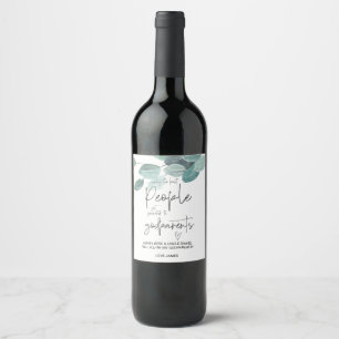 Will You Be My Godparents Asking Baby Announcement Wine Label