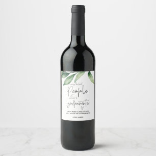 Will You Be My Godparents Asking Baby Announcement Wine Label