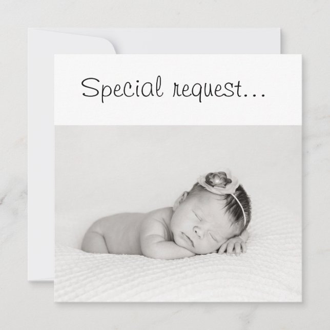 Will You be My GodParents Baby With Headband Card (Front)